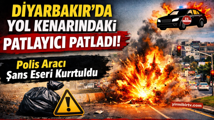 Diyarbakır’da Yol Kenarındaki EYP Patladı: Polis Aracı Şans Eseri Kurtuldu